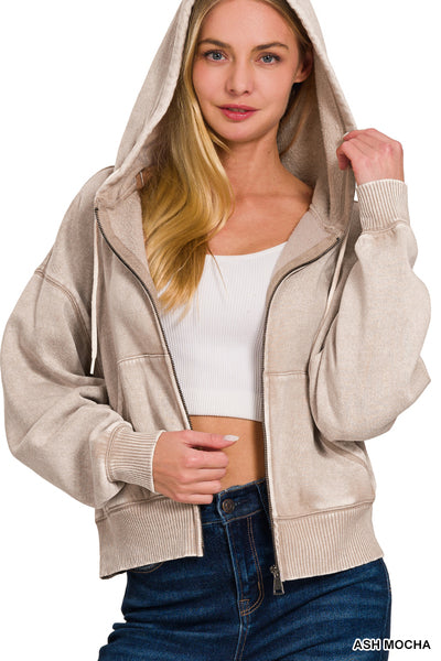 Ash Mocha Zip-Up Hoodie – Everyday Chic Comfort