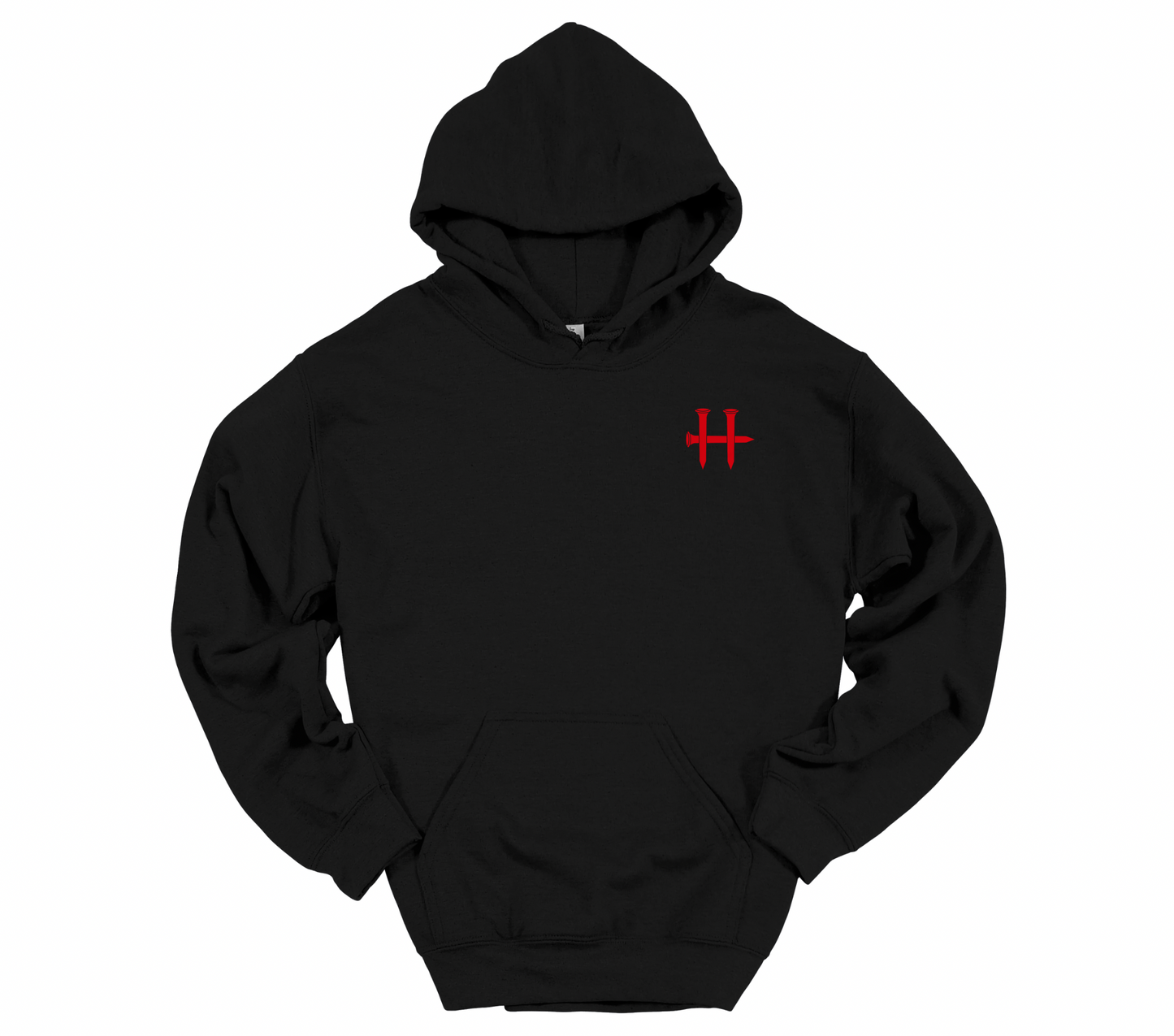 Humble Men’s Cross Flag Hoodie – Black / Red