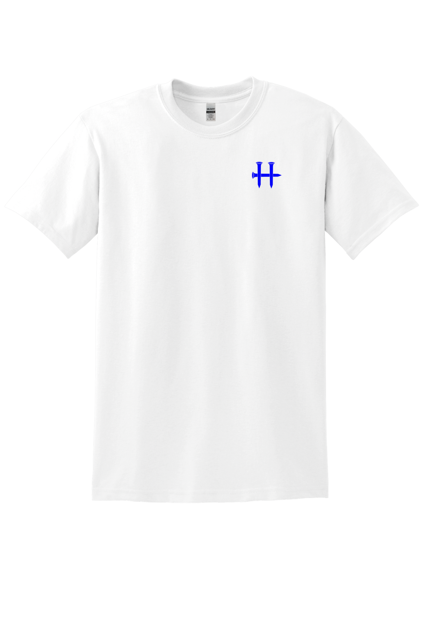 Humble Men’s Blue Cross Flag Graphic Tee – White