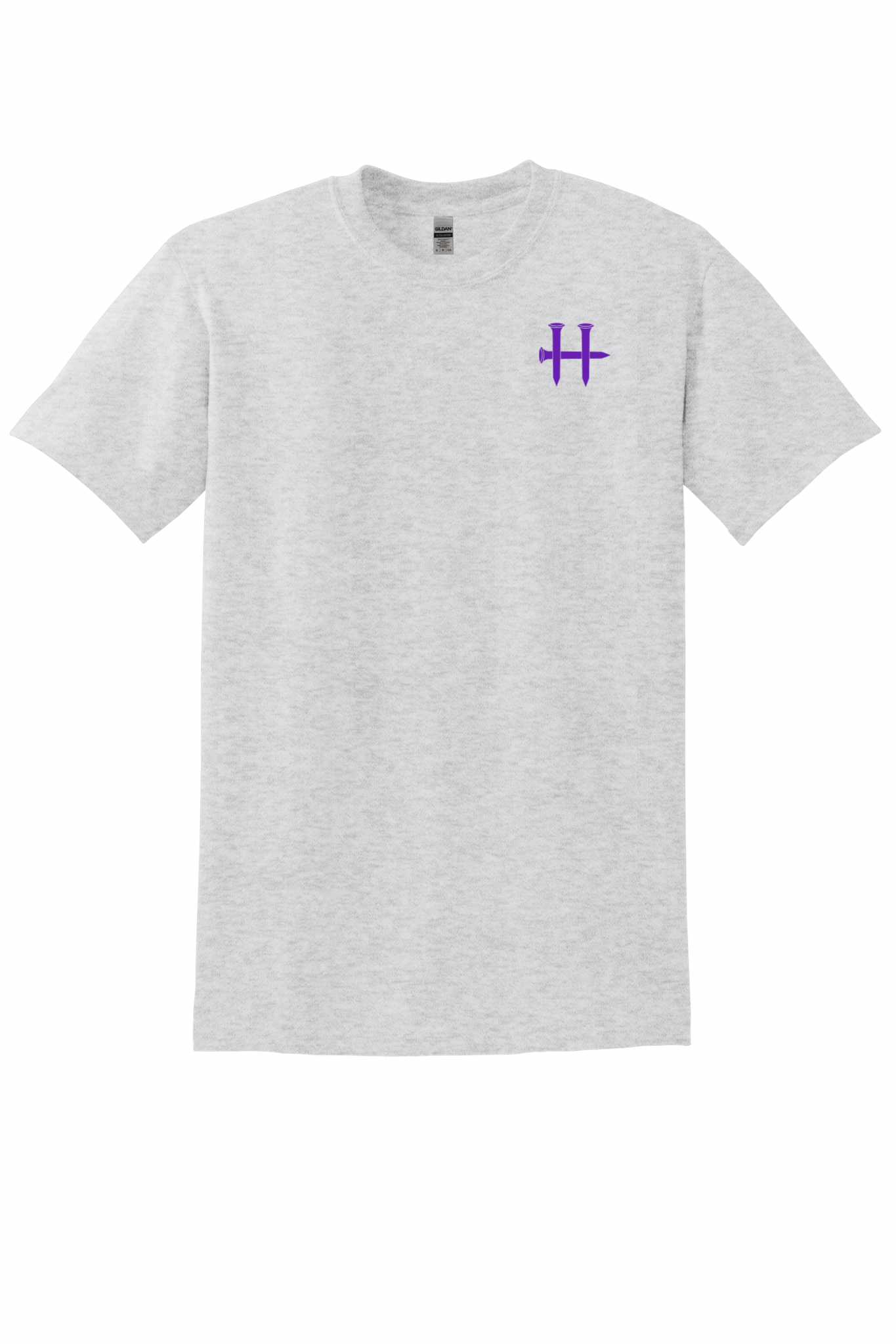 Grey Humble Tee – Purple Flag, Cross & H