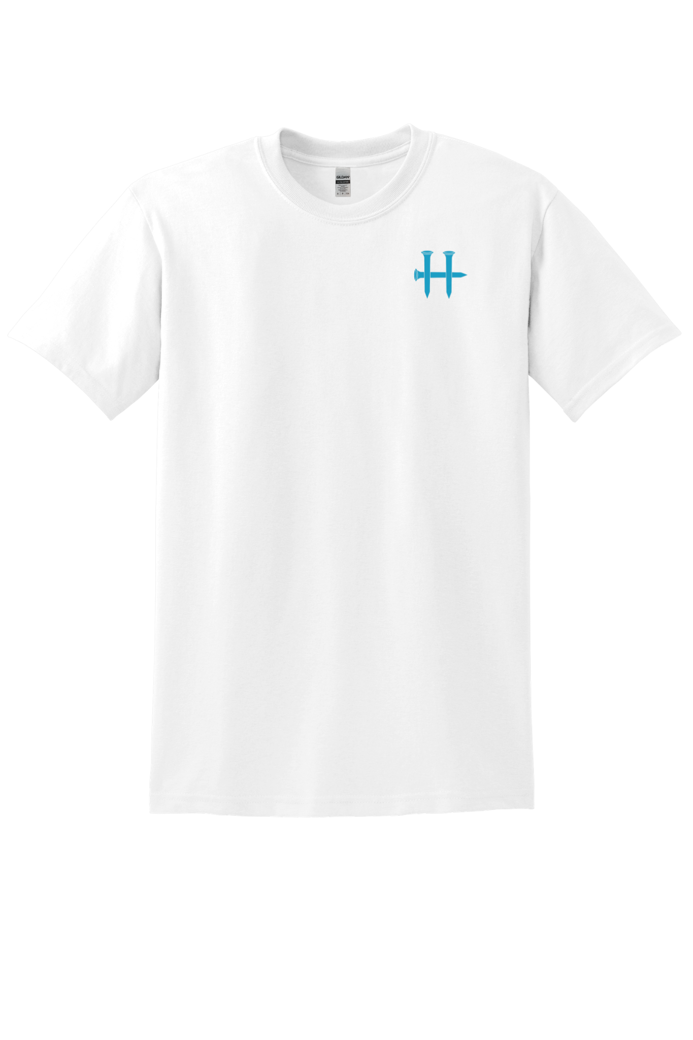 Faith Over Fear Cross Flag Tee – White / Blue
