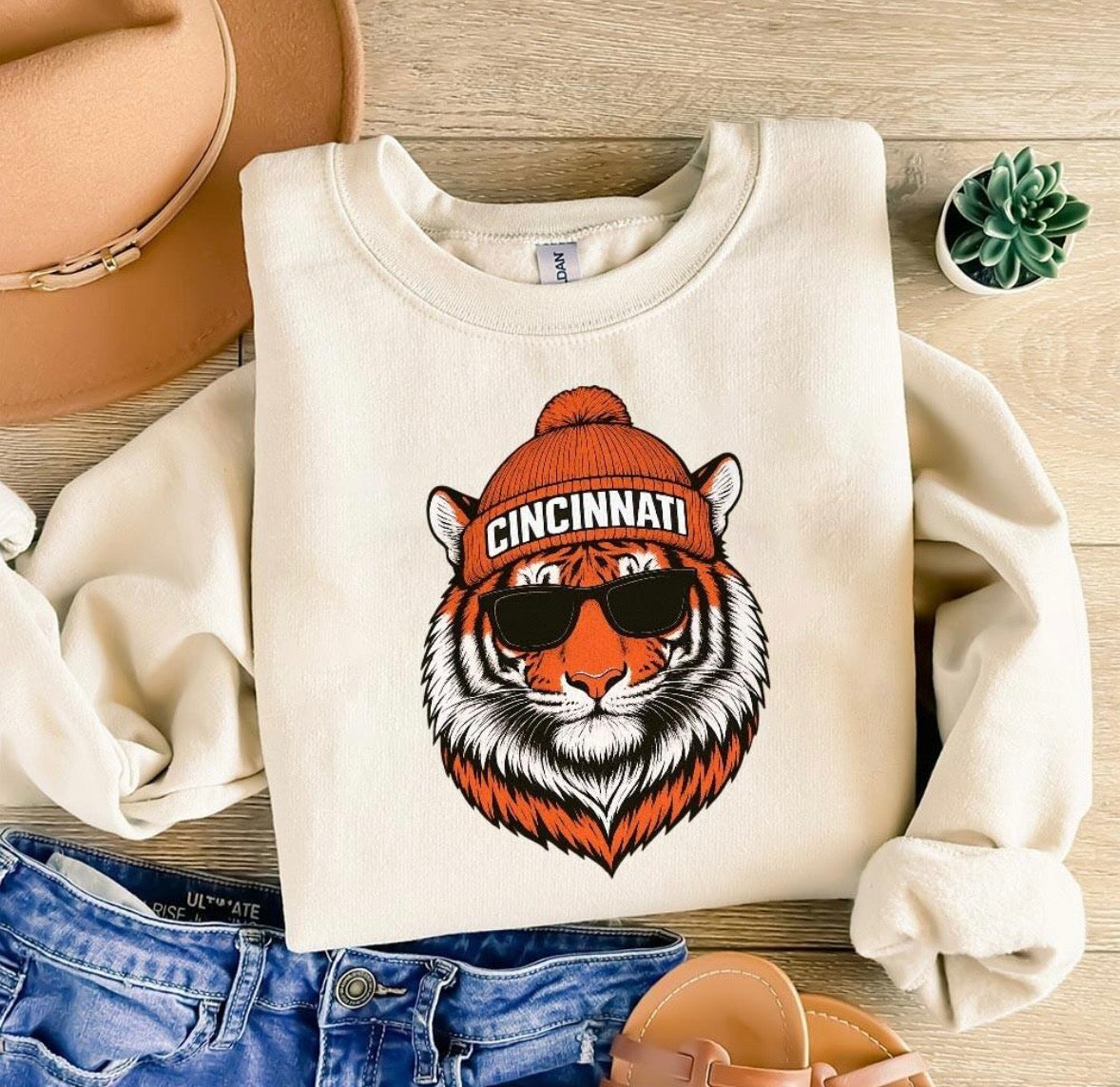 Cincinnati Football Sweatshirt – Bengal's Fan Crewneck Graphic Sweatshirt
