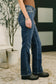 Casey Mid Rise Bootcut with Cell Phone Back Pocket & Slit by Judy Blue