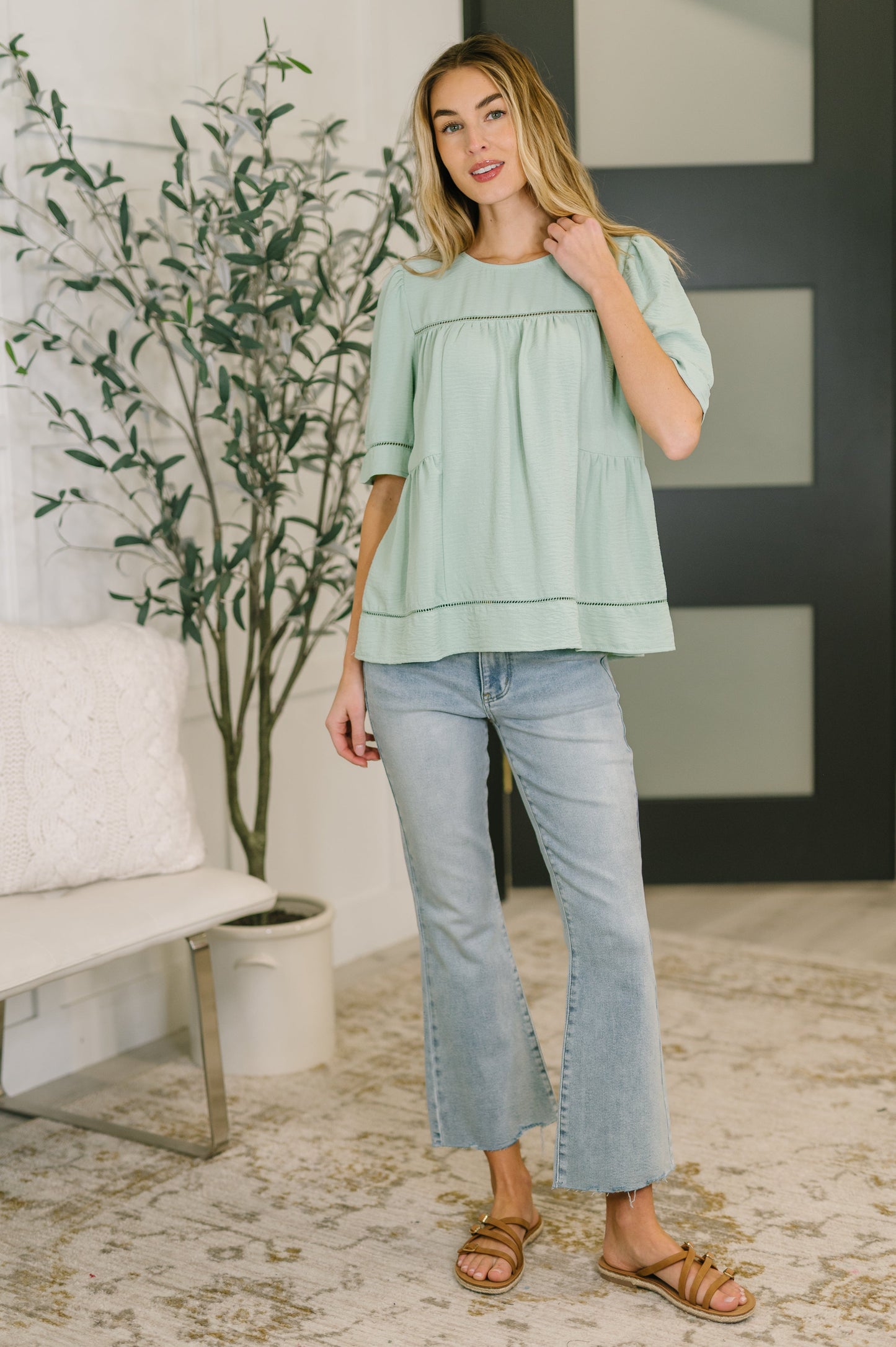 Crinkle Woven Blouse