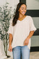 Counter Part Crinkle Woven V-Neck Top