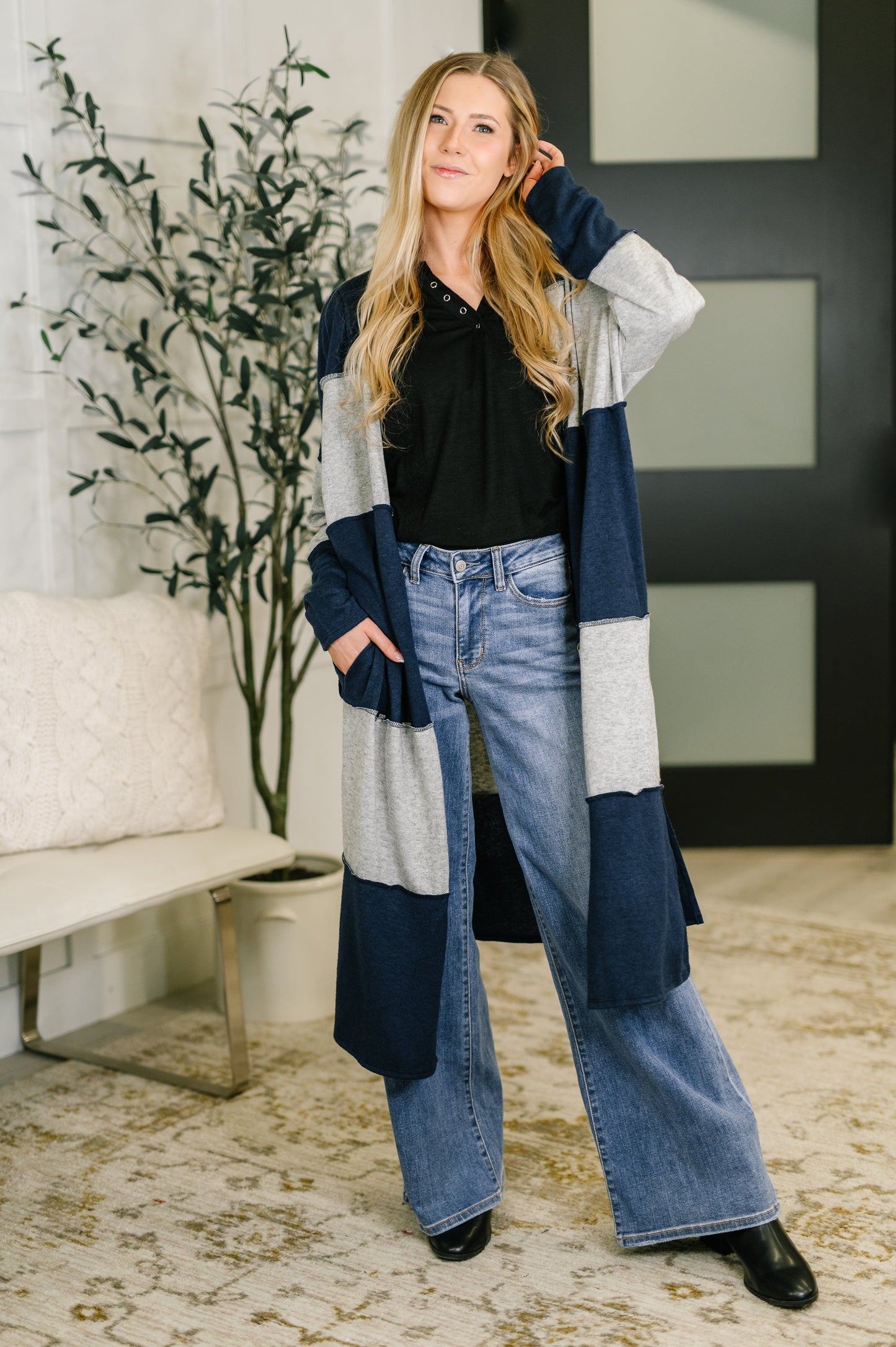 Open Front Longline Cardigan