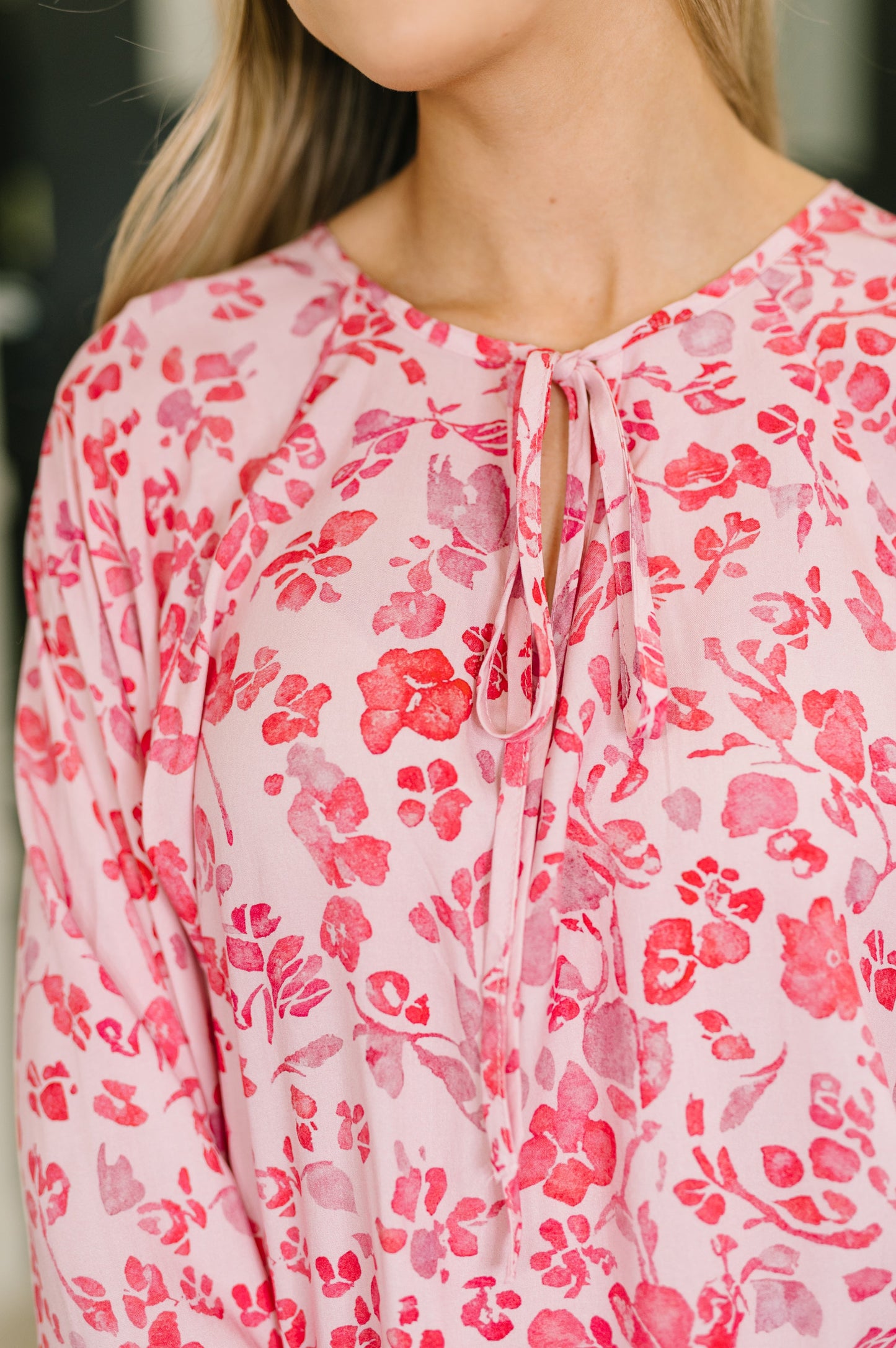 V-Neck Puff Sleeve Blouse