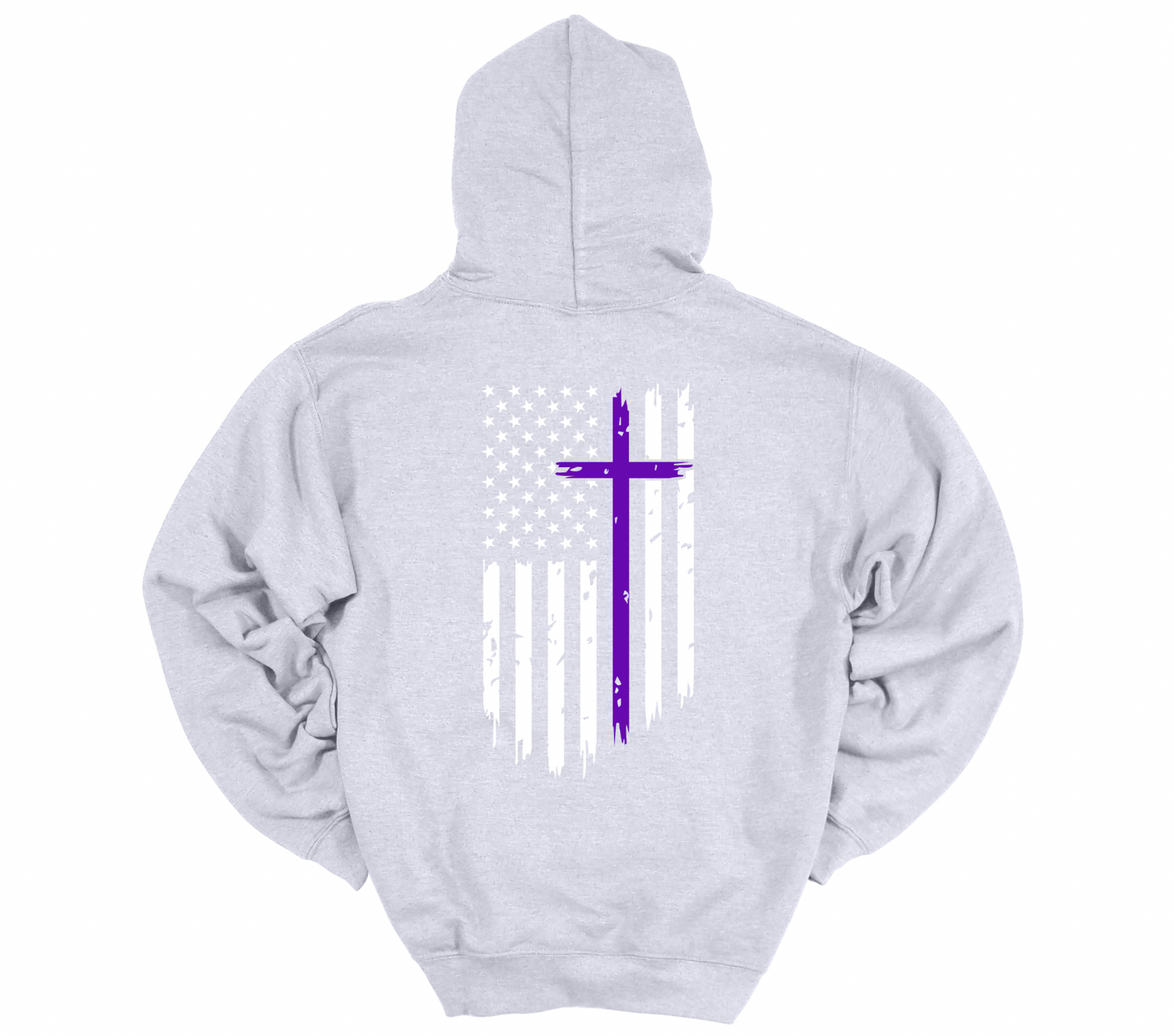 Humble Women’s Cross Flag Hoodie – Heather Gray