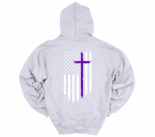Humble Women’s Cross Flag Hoodie – Heather Gray