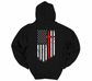 Humble Men’s Cross Flag Hoodie – Black / Red