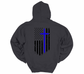 Humble Men’s Cross Flag Hoodie – Charcoal / Blue