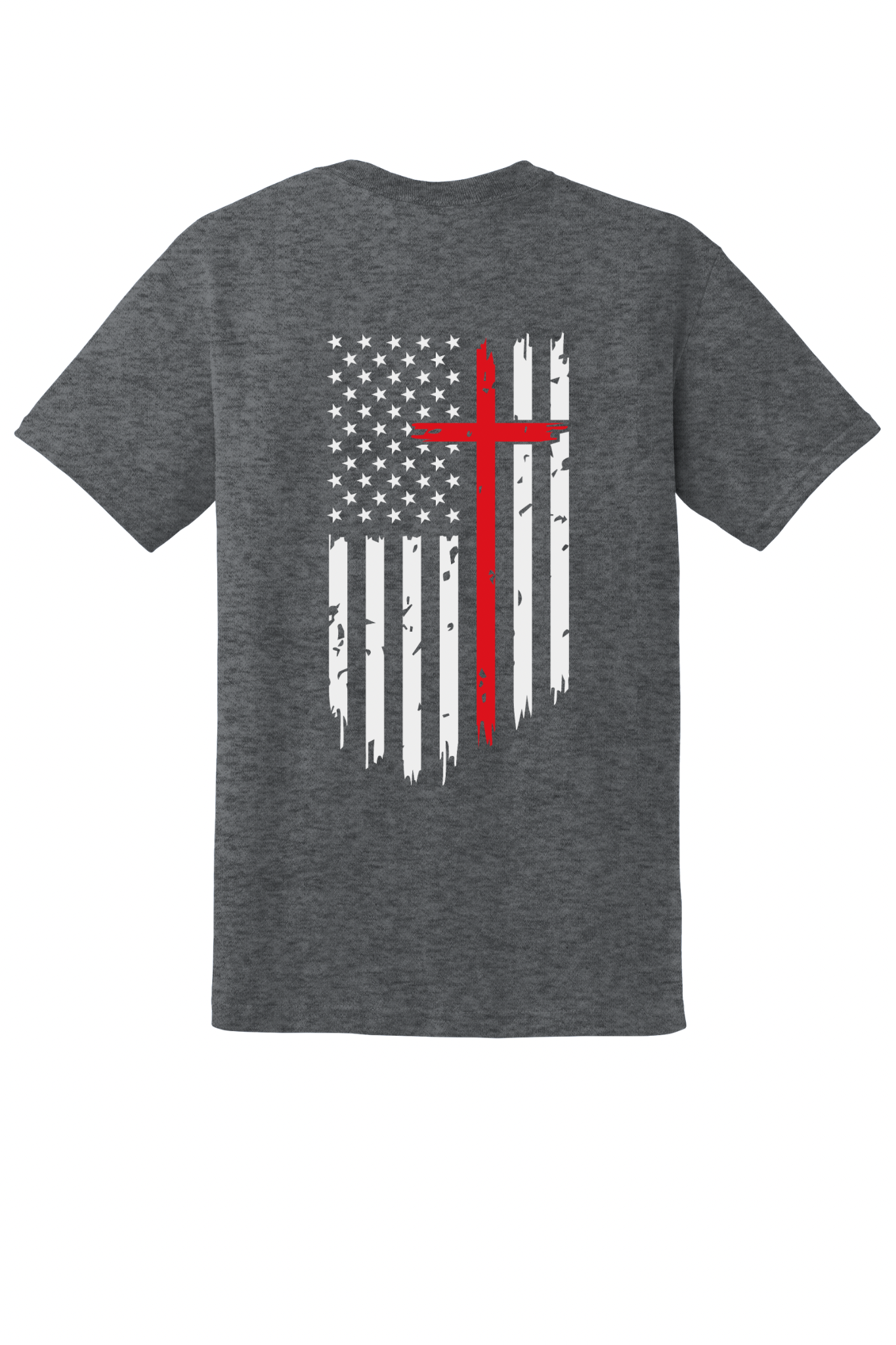 Humble Men’s Cross Flag Tee – Charcaol