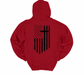 Faith Over Flag Hoodie – Red | Black Flag & Black “H”