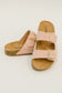 Jete Nubuck Double Buckle Slides