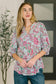 Lizzy Smock Top in Floral Paisley